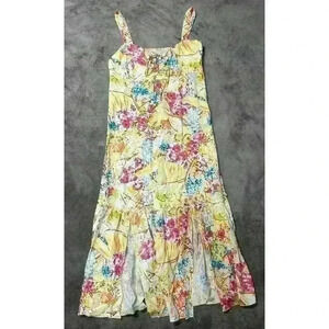 Weekend Traffic Women’s Floral Maxi Dress Sleeveless Vibrant Summer Spring Sz Sm